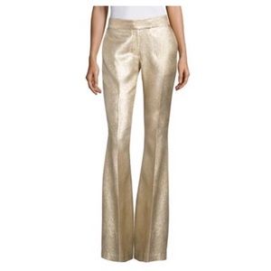 Rachel Zoe metallic pale gold pants